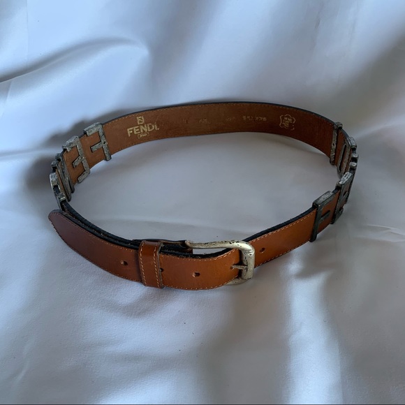 FENDI Logo Women’s Brown Leather Belt - Picture 2 of 8